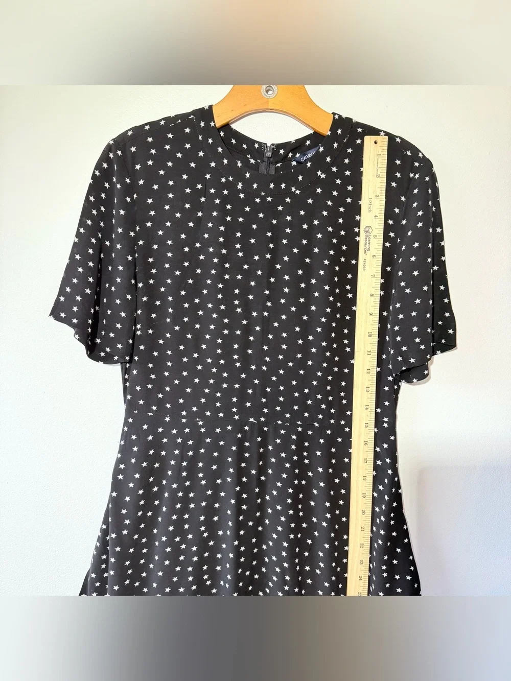 Calvin Klein Black Star-Print Dress size XS